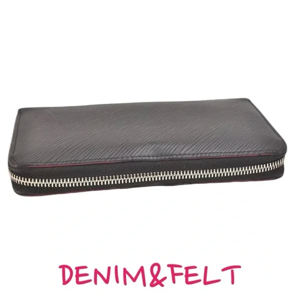 🩷Louis Vuitton Black/Pink Epi Zippy Long Wallet/Purse |PRELOVED | RARE!!🩷🖤🩷 - Picture 9 of 16